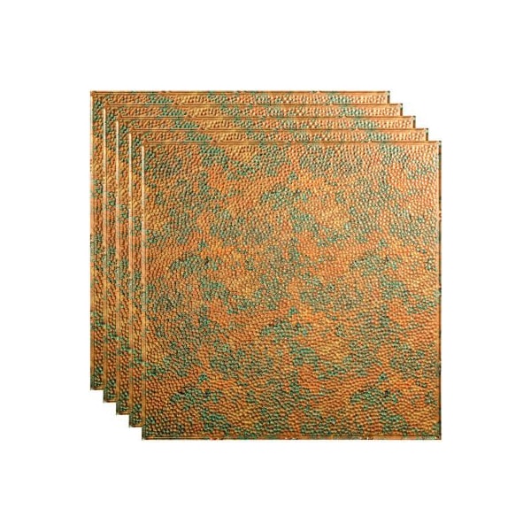 Acoustic Ceiling Products Fasade Border Fill - 23-3/4" x 23-3/4" PVC Lay In Tile in Copper Fantasy - PL5911 - main